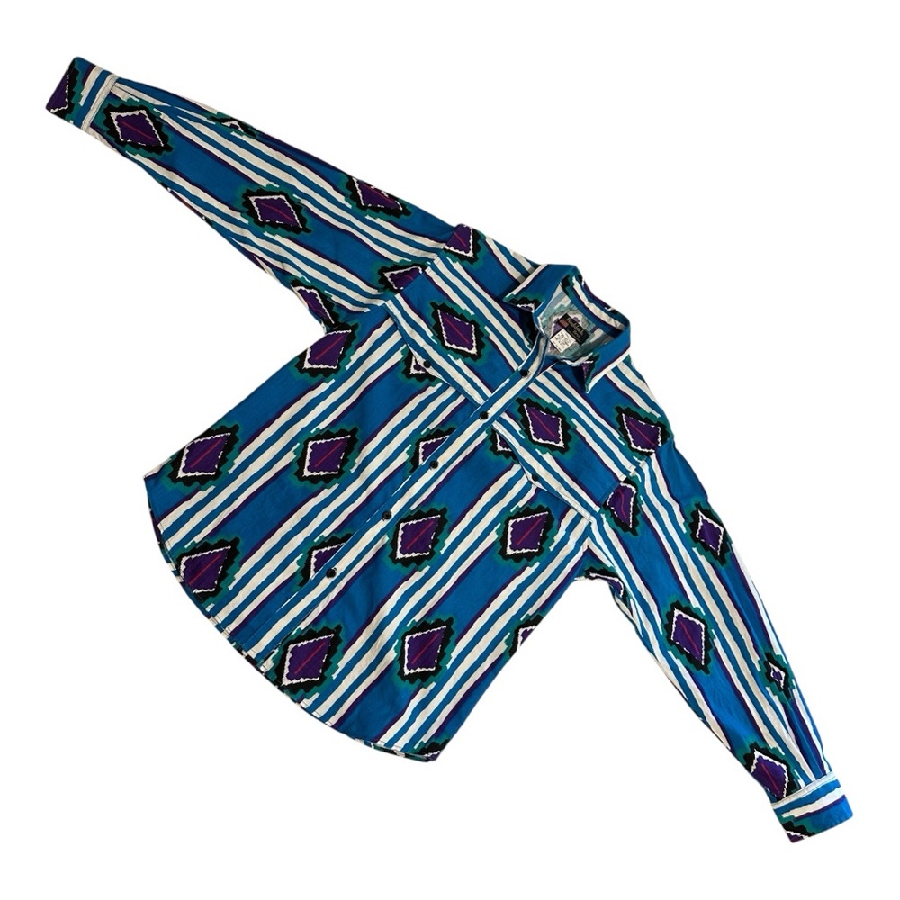 Vintage Ruddock Bros Western Roper Rodeo Button Down Colourful Long Sleeve Small - Picture 12 of 16